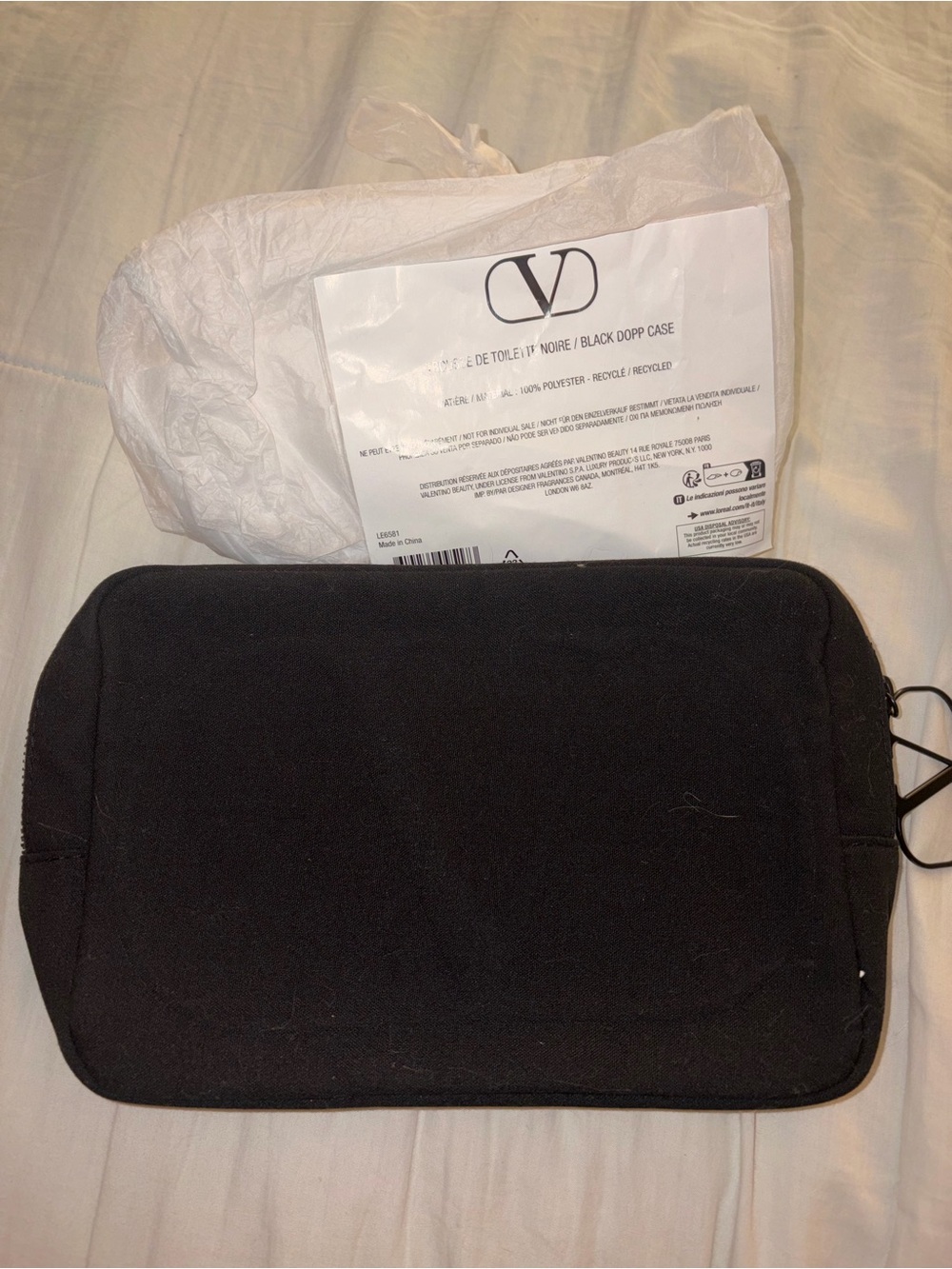 Valentino Black Tablet Sleeve Pouch